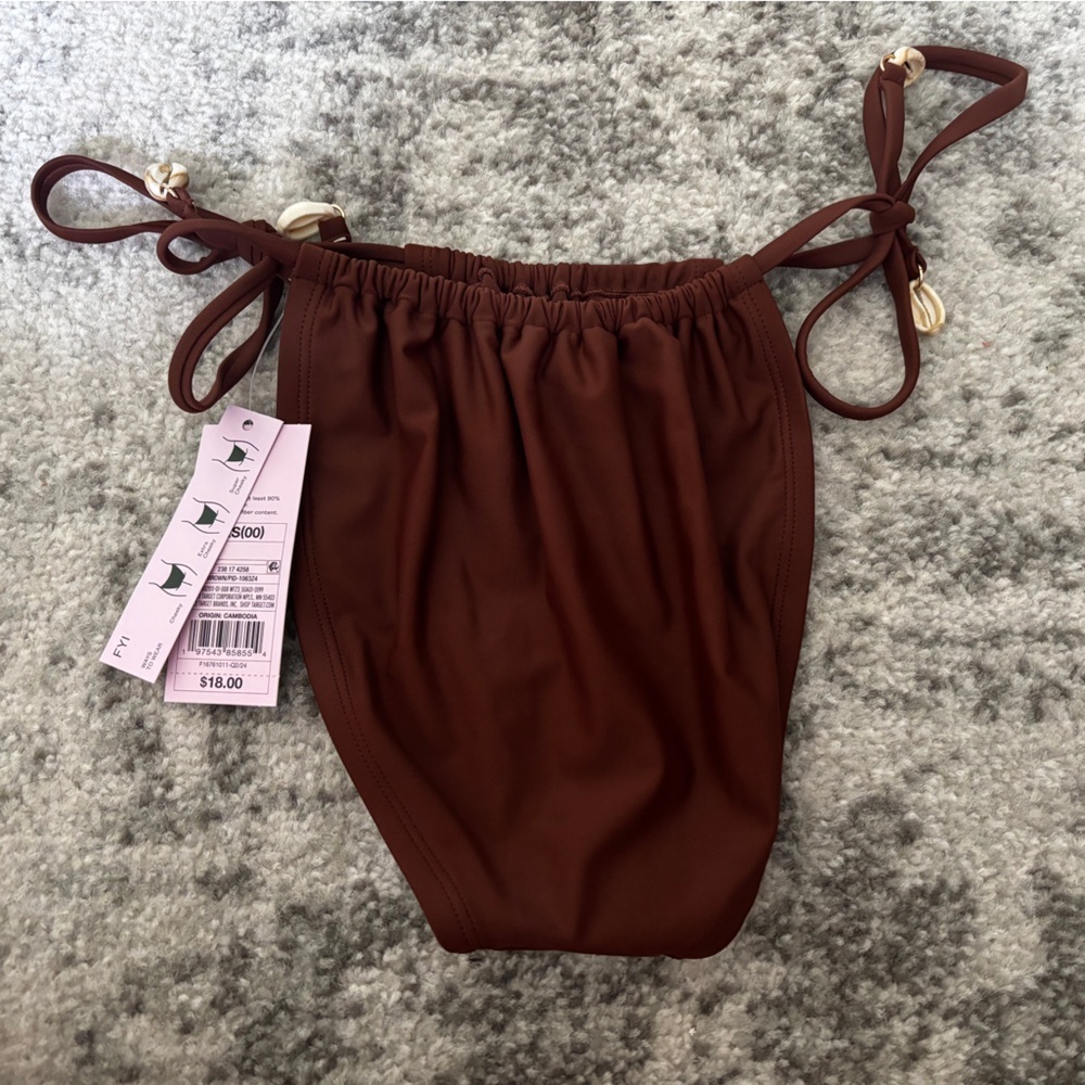 NWT Wild Fable Brown Bikini Bottoms XXS (00)